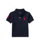Ralph Lauren Cotton Mesh Polo Shirt Hunter Navy 12m