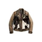 Ralph Lauren Hair-on-hide Leather Jacket Black