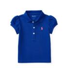 Ralph Lauren Puff-sleeve Cotton Mesh Polo Active Royal 3m