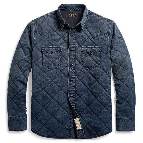 Ralph Lauren Rrl Indigo Western Shirt Jacket