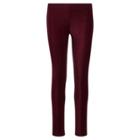 Ralph Lauren Stretch Velvet Skinny Pant Red Sangria