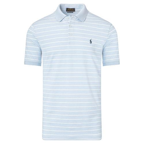 Polo Ralph Lauren Slim Stretch Cotton Mesh Polo Elite Blue/white