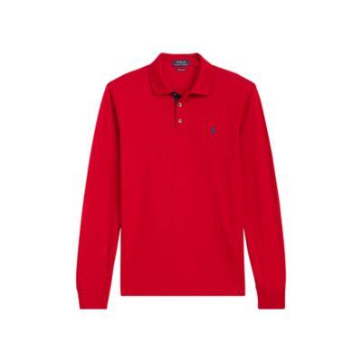 Ralph Lauren Custom Slim Fit Mesh Polo Ralph Red