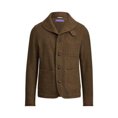 Ralph Lauren Aberdeen Merino-silk Jacket Olive Multi