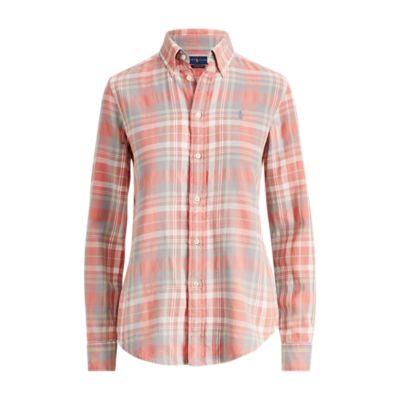 Ralph Lauren Classic Fit Cotton Plaid Shirt 841 Pink/mint