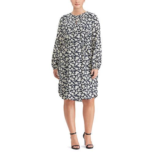 Ralph Lauren Lauren Woman Georgette Long-sleeve Dress