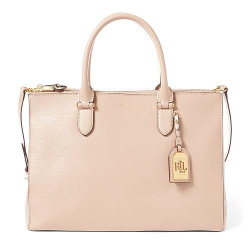 Ralph Lauren Lauren Newbury Double-zip Satchel Camel