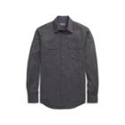 Ralph Lauren Cotton Herringbone Dress Shirt Charcoal