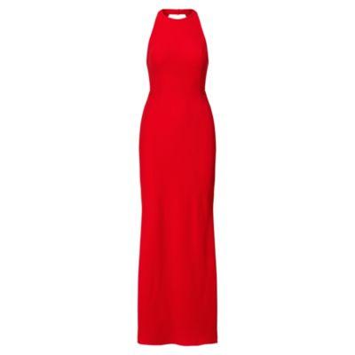 Ralph Lauren Cutout-back Crepe Gown Red