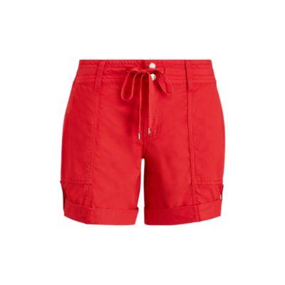 Ralph Lauren Cotton Twill Drawstring Short Lipstick Red