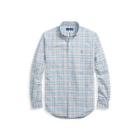 Ralph Lauren Classic Fit Plaid Oxford Shirt Green/orange Multi 3xl Tall