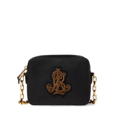 Ralph Lauren Leather Payton Crossbody Bag Black