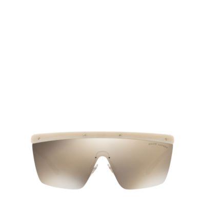 Ralph Lauren Rl Hinge Shield Sunglasses Matte Light Gold