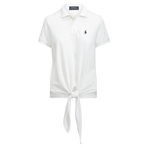 Polo Ralph Lauren Tie-front Mesh Polo Shirt