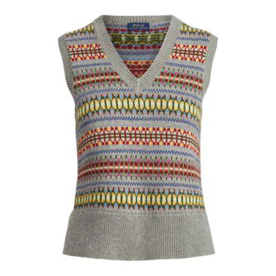 Ralph Lauren Fair Isle Sweater Vest Grey