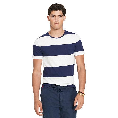 Polo Ralph Lauren Custom-fit Cotton T-shirt Newport Navy/white