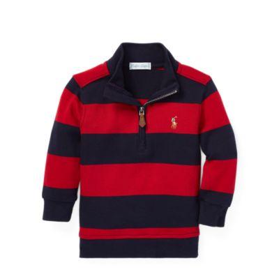 Ralph Lauren Striped Cotton Pullover Park Avenue Red Multi 9m