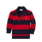 Ralph Lauren Striped Cotton Pullover Park Avenue Red Multi 9m
