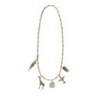 Ralph Lauren Brass Charm Necklace Gold