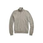 Ralph Lauren Wool-cashmere Half-zip Sweater Classic Grey Heather