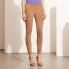 Ralph Lauren Lauren Stretch Suede Skinny Pant Hunter Tan