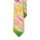 Ralph Lauren Tie-dye Silk Narrow Tie Pink/green