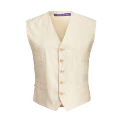 Ralph Lauren Mckenna Silk Vest Natural