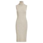 Ralph Lauren Wool Turtleneck Dress Medium Grey Melange