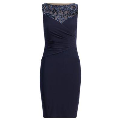 Ralph Lauren Sequined Jersey Dress Lighthouse Navy-