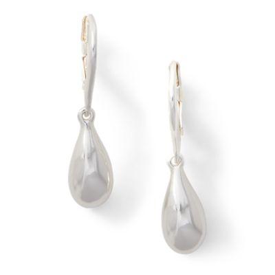 Ralph Lauren Brass Teardrop Earrings Silver