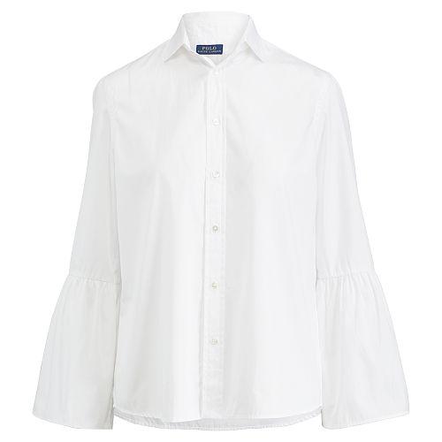 Polo Ralph Lauren Broadcloth Bell-sleeve Shirt White