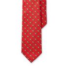 Ralph Lauren Pheasant-print Silk Narrow Tie Red