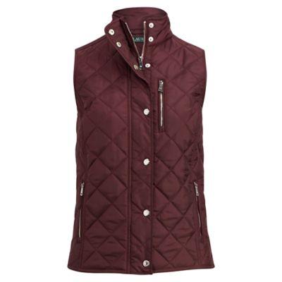 Ralph Lauren Diamond-quilted Vest Red Sangria