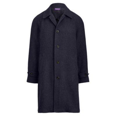 Ralph Lauren Merino Wool-blend Topcoat Navy Multi