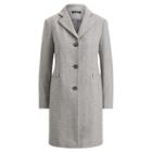 Ralph Lauren Herringbone Car Coat Grey/white