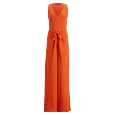 Ralph Lauren Alana Silk Jumpsuit Persimmon