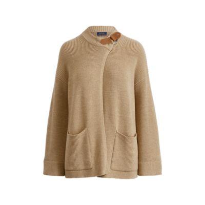 Ralph Lauren Merino Open-front Cardigan Camel