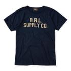 Ralph Lauren Rrl Cotton Jersey Graphic T-shirt Rinsed Blue Indigo
