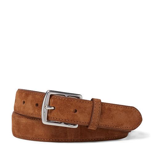 Polo Ralph Lauren Equestrian-harness Suede Belt Cuoio