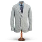 Ralph Lauren Striped Cotton Sport Coat Indigo White