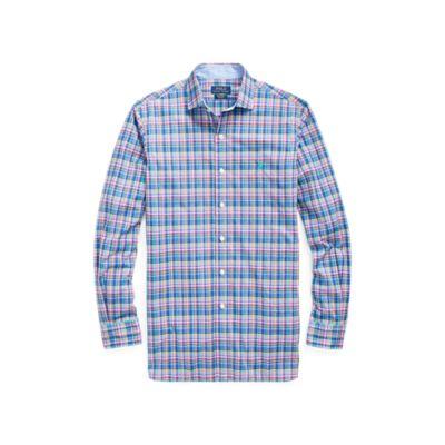 Ralph Lauren Classic Fit Plaid Cotton Shirt Royal/pink 4x Big