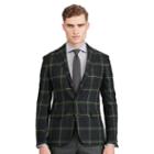 Polo Ralph Lauren Morgan Tartan Wool Suit Jacket Blue And Green W Yellow