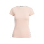 Ralph Lauren Buttoned Cotton Boatneck Top Pale Rose