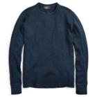 Ralph Lauren Rrl Indigo Waffle Cotton T-shirt