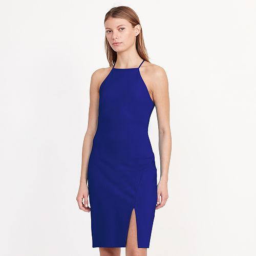 Ralph Lauren Lauren Sleeveless Jersey Dress Cannes Blue