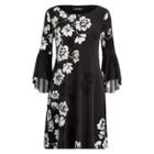 Ralph Lauren Print Flutter-sleeve Dress Grey/black/multi 2p