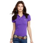 Polo Ralph Lauren Skinny Fit Cotton Mesh Polo Vivid Purple