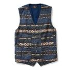 Ralph Lauren Rrl Print Cotton Twill Vest Taylor Blue Multi