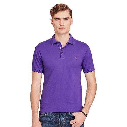 Polo Ralph Lauren Slim Stretch Cotton Mesh Polo Radiant Purple
