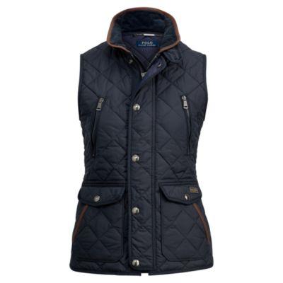Ralph Lauren Quilted Mockneck Vest Navy